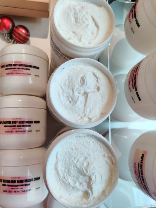 TRIPLE BUTTER BODY MOISTURIZING CREAM - Sweet Orange - Whipped Body Butter