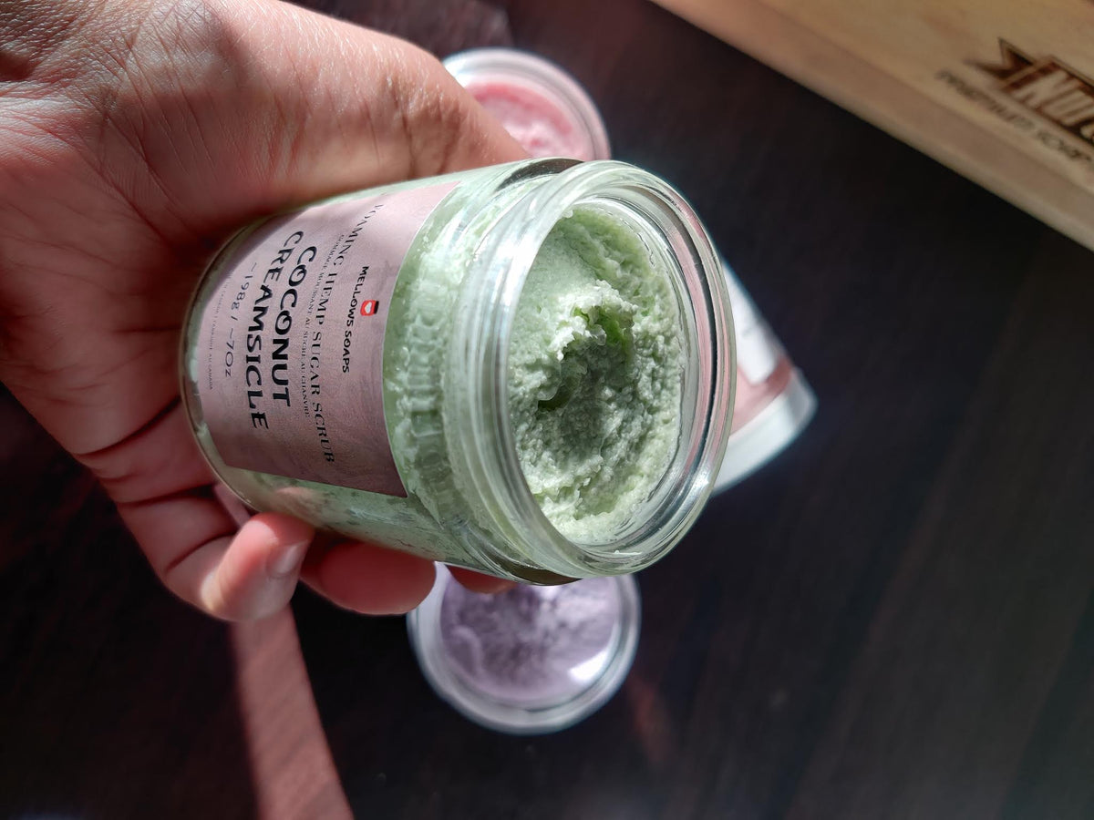 Foaming Hemp Sugar Scrub | Whipped Sugar scrub